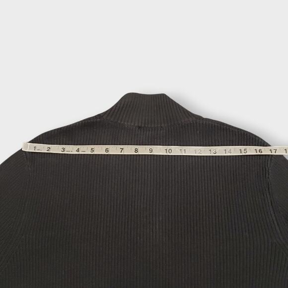 Toad&co Mens Emmett 1/4 Zip Pullover Sweater Black Organic Cotton Sz Small - Picture 11 of 12